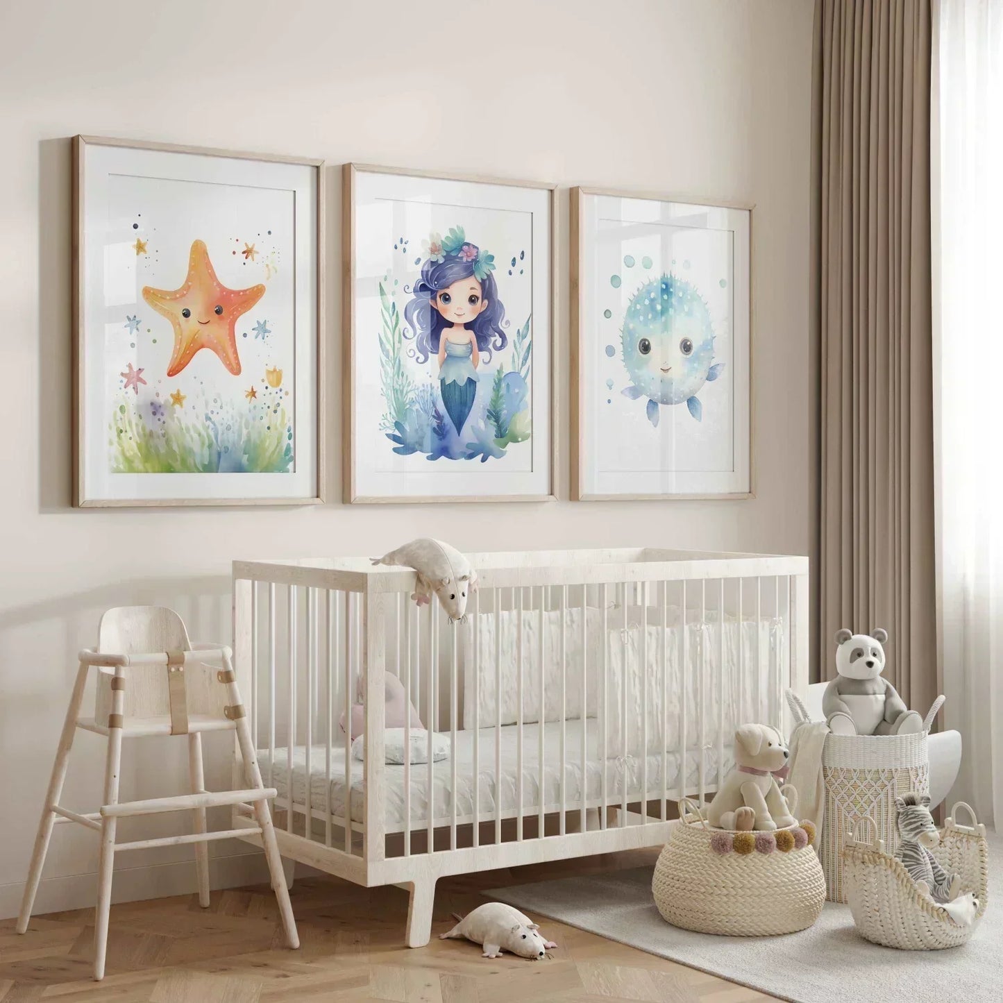 Bubbles the Puffer Nursery Wall Art