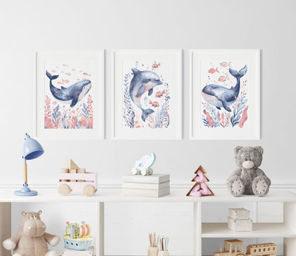 Nautical Nibbles Nursery Wall Art Set of 3