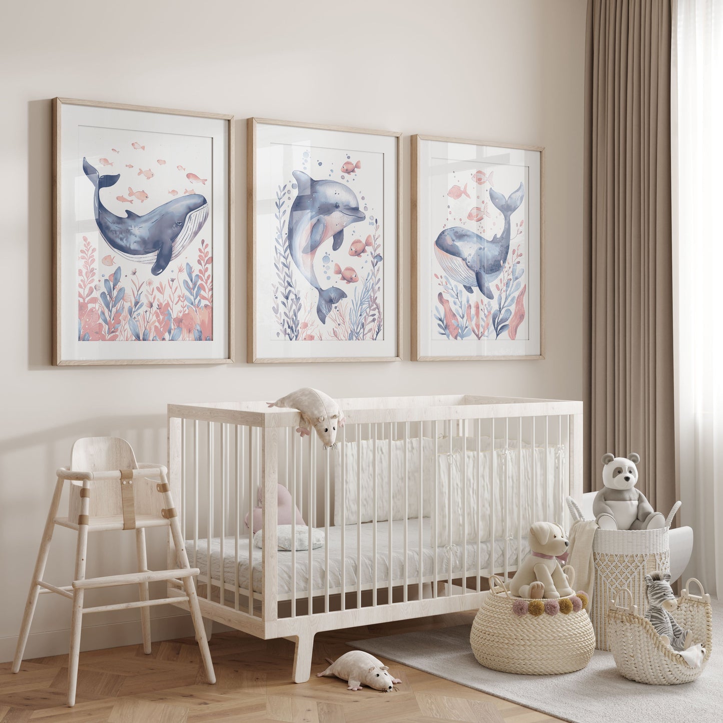 Nautical Nibbles Nursery Wall Art Set of 3