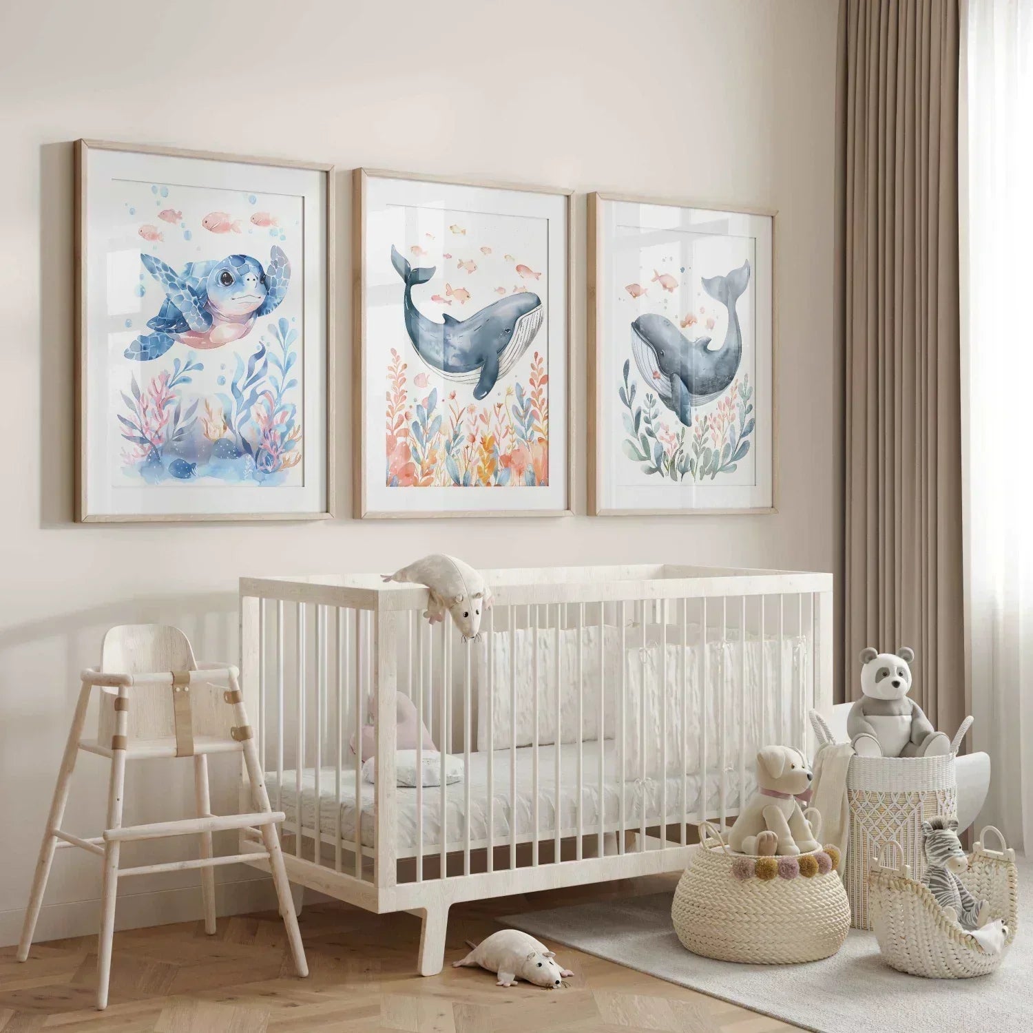 Blue Turtle Nursery Wall Art