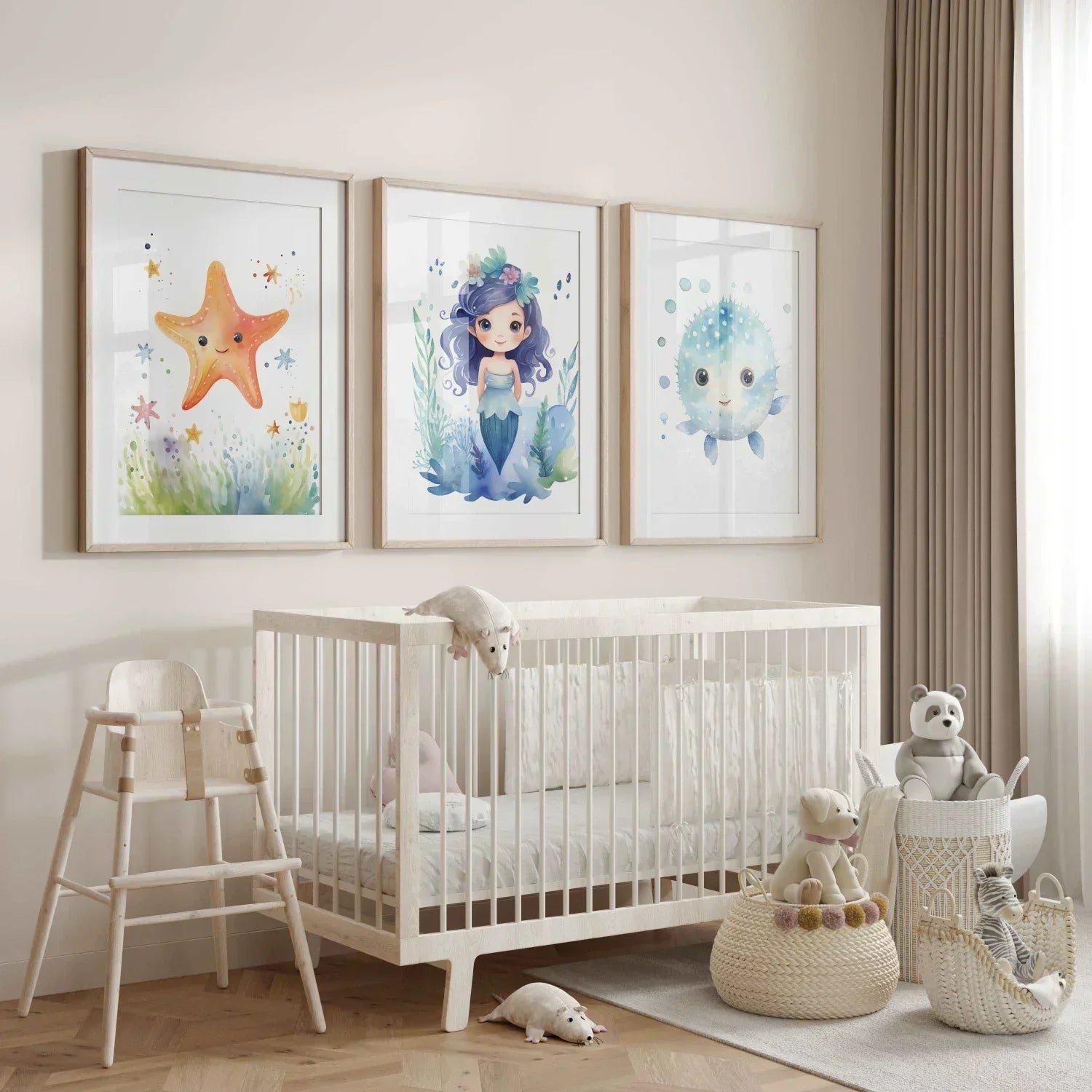 Bubbles the Puffer Nursery Wall Art