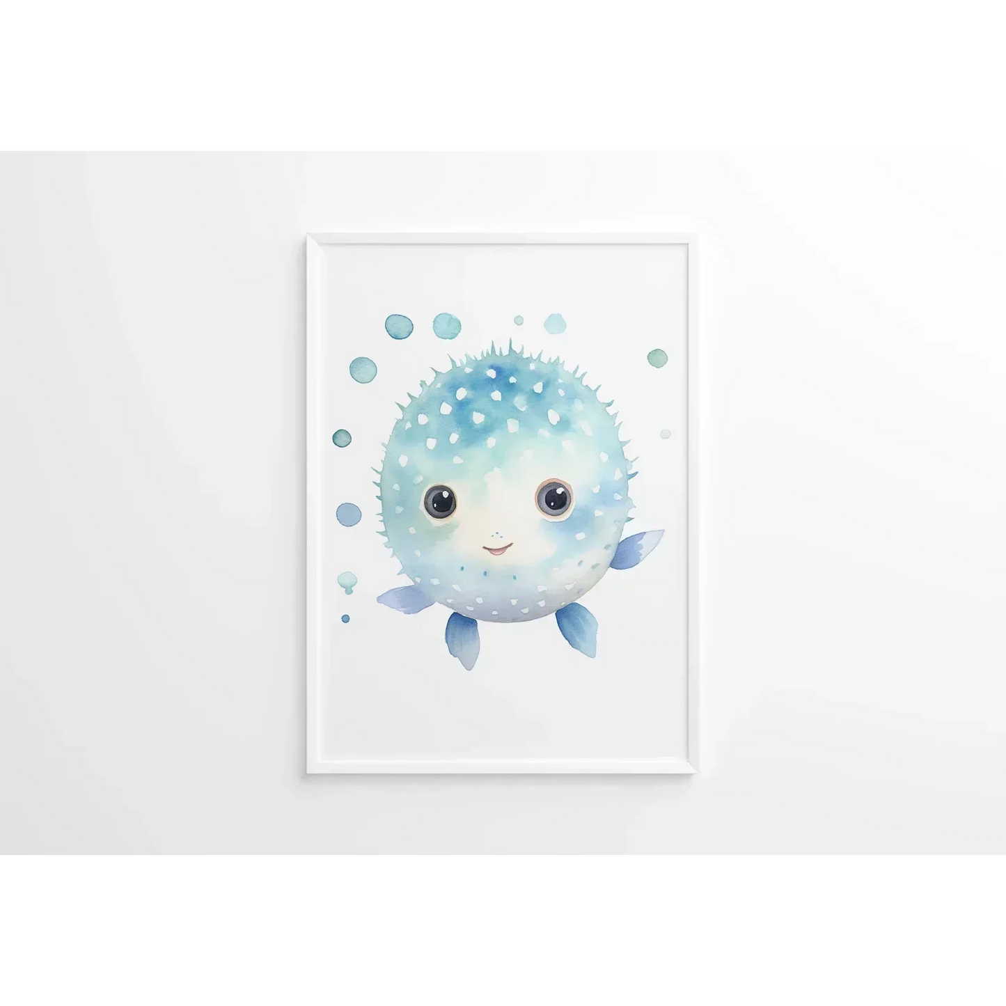 Bubbles the Puffer Nursery Wall Art - Print