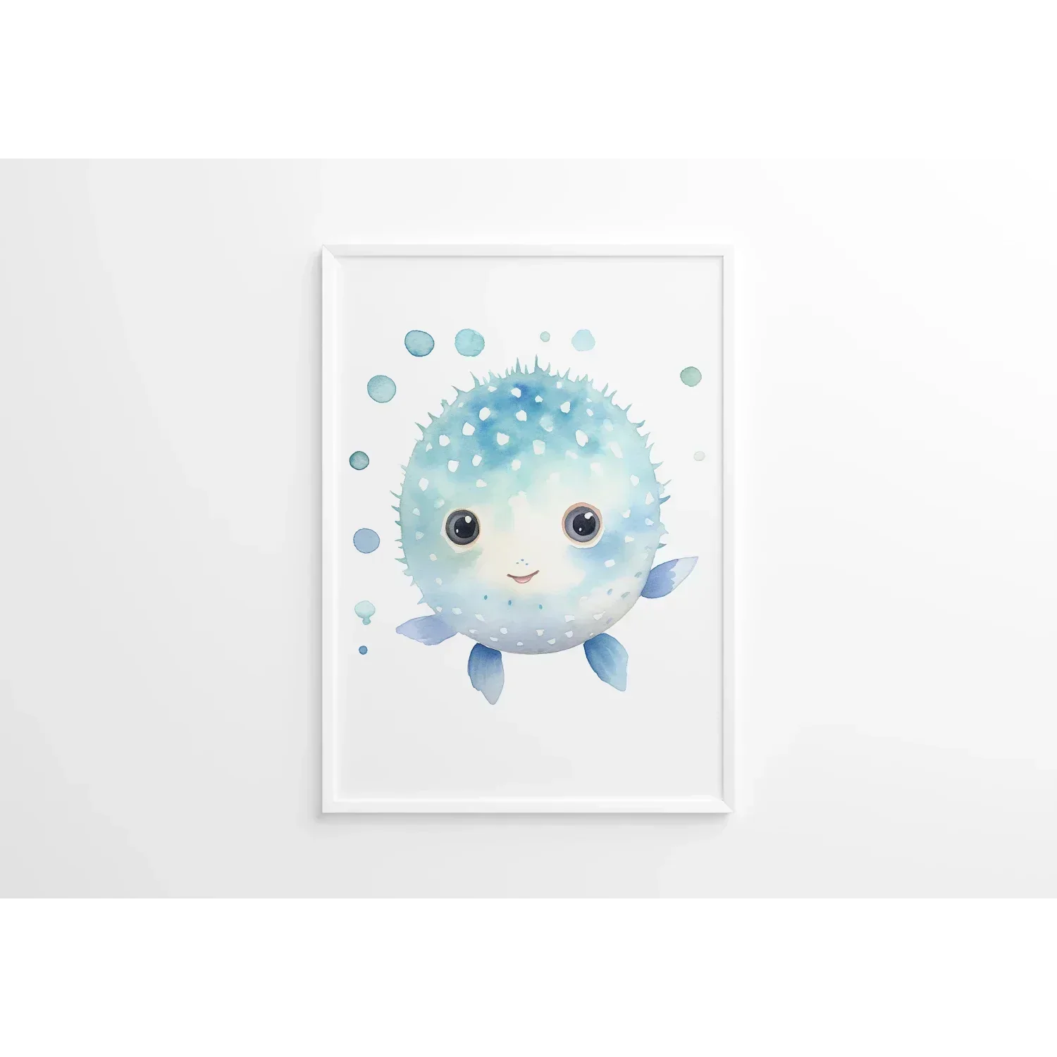 Bubbles the Puffer Nursery Wall Art - Print
