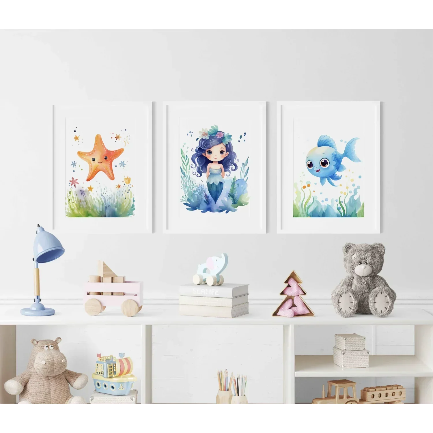 Bubbles the Puffer Nursery Wall Art