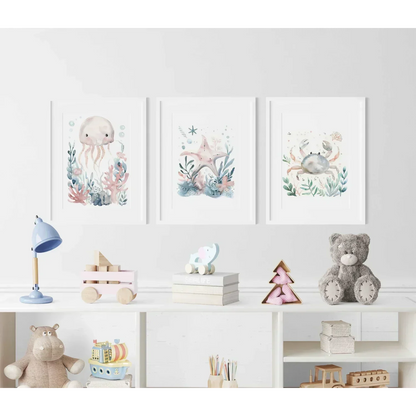Octopus Nursery Wall Art Print