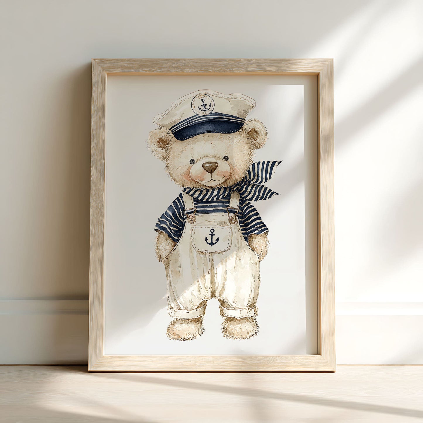 Vintage Watercolour Sailor Nursery Wall Art