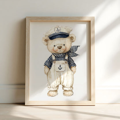 Vintage Coastal Nursery Wall Art Set of 6 Prints