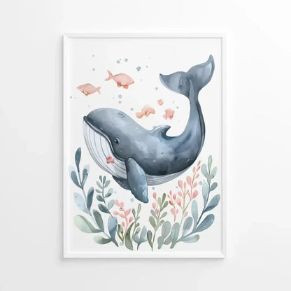 Splashy the Whale Nursery Wall Art - Print