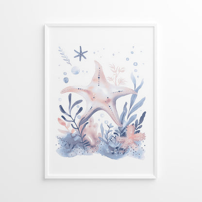 watercolor starfish